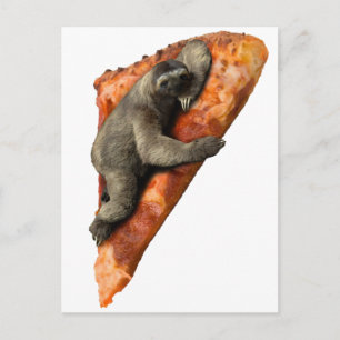Pizza Sloth Briefkaart