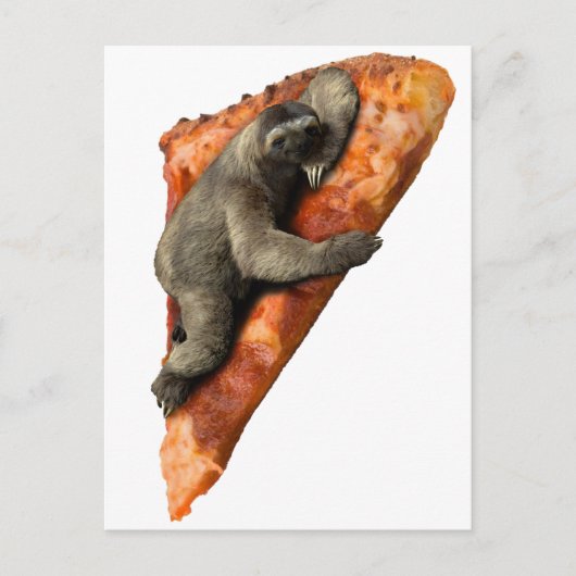 Pizza Sloth Briefkaart (Voorkant)