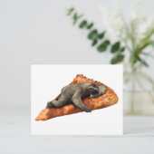 Pizza Sloth Briefkaart (Staand voorkant)