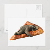 Pizza Sloth Briefkaart (Voorkant / Achterkant)