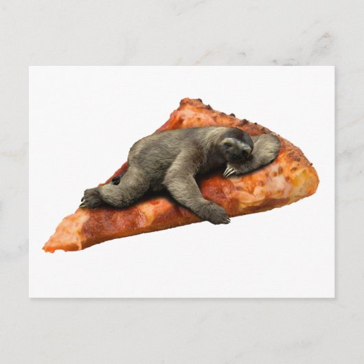 Pizza Sloth Briefkaart (Voorkant)