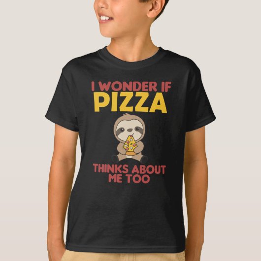 Pizza Sloth Pizza Lover Funny Gezegde T-shirt (Voorkant)
