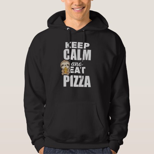 Pizza Sloth Pizza Lovers Funny Gezegde Hoodie (Voorkant)