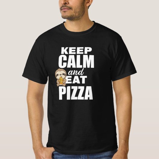 Pizza Sloth Pizza Lovers Funny Gezegde T-shirt (Voorkant)