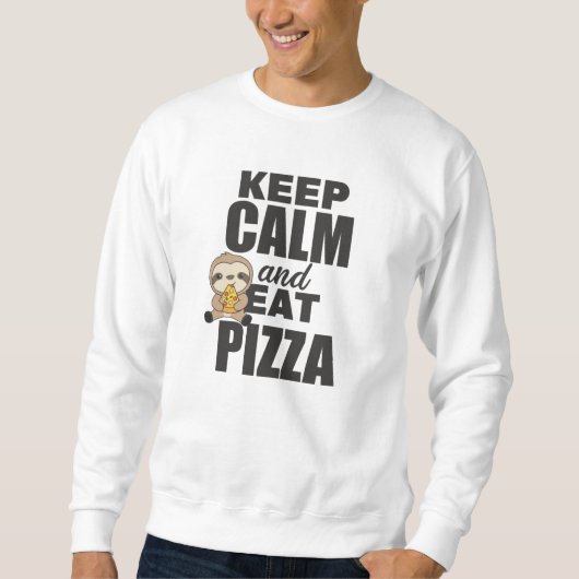 Pizza Sloth Pizza Lovers Funny Gezegde Trui (Voorkant)