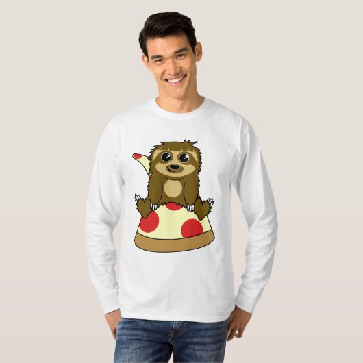 Pizza Sloth T-shirt (Voorkant volledig)