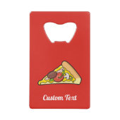 Pizza Snede Creditkaart Flessenopener (Voorkant)
