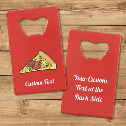 Pizza Snede Creditkaart Flessenopener