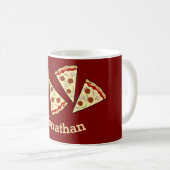 Pizza Sneden Ontwerp Koffiemok (Voorkant rechts)