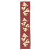 Pizza Sneden Ontwerp Korte Tafelloper (Voorkant)