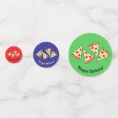 Pizza Sneden Ontwerp Tafel Confetti (Voorkanten)
