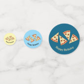 Pizza Sneden Ontwerp Tafel Confetti (Achterkanten)