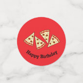 Pizza Sneden Ontwerp Tafel Confetti (Kleine voorkant)