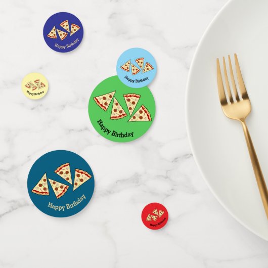 Pizza Sneden Ontwerp Tafel Confetti (Groep)