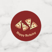 Pizza Sneden Ontwerp Tafel Confetti (Kleine voorkant)