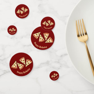 Pizza Sneden Ontwerp Tafel Confetti