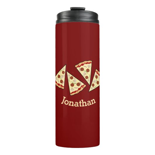 Pizza Sneden Ontwerp  Thermosbeker (Voorkant)