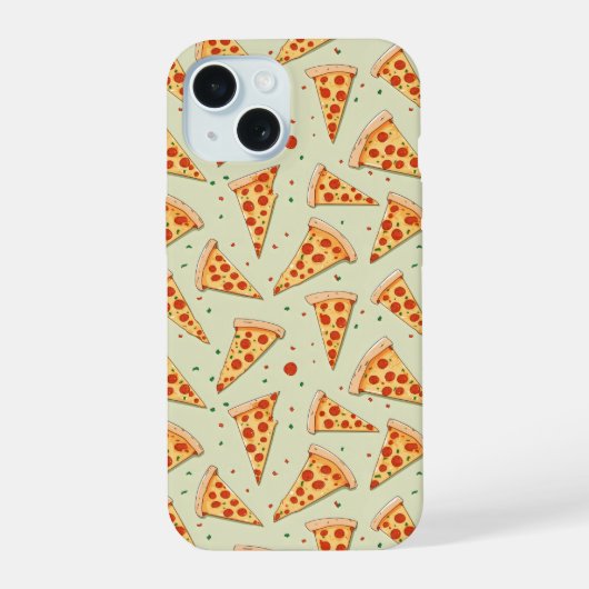 Pizza Sneden Patroon iPhone 15 Case (Achterkant)