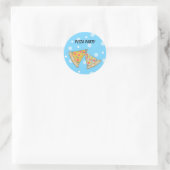 Pizza Sneden Pizza Feest Ronde Sticker (Tas)