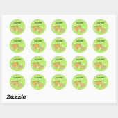 Pizza Sneden Pizza Feest Ronde Sticker (Vel)
