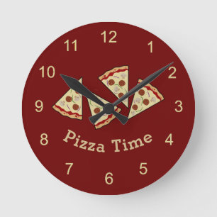 Pizza Sneden Wandklok