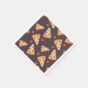 Pizza snijdt patroon Papier servetten