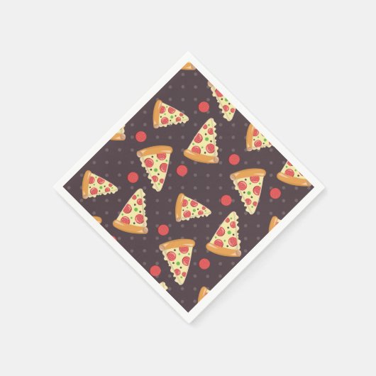 Pizza snijdt patroon Papier servetten (Hoek)