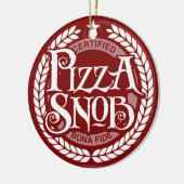 Pizza Snob - grappige pizza liefhebber Keramisch Ornament (Links)