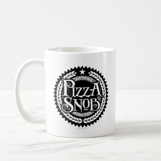 Pizza Snob - grappige pizza liefhebber Koffiemok (Links)