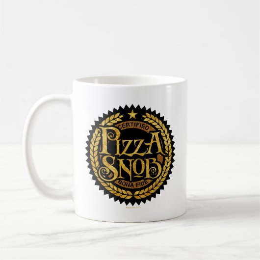 Pizza Snob - grappige pizza liefhebber Koffiemok (Links)