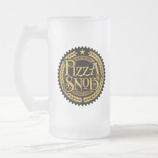 Pizza Snob - grappige pizza liefhebber Matglas Bierpul (Links)