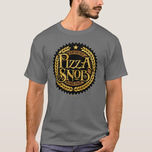 Pizza Snob - grappige pizza liefhebber T-shirt (Voorkant)