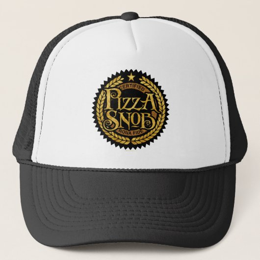 Pizza Snob - grappige pizza liefhebber Trucker Pet (Voorkant)