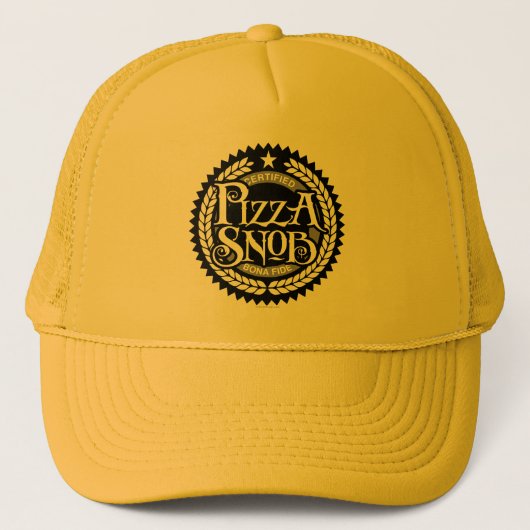 Pizza Snob - grappige pizza liefhebber Trucker Pet (Voorkant)