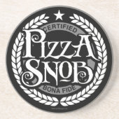 Pizza Snob - grappige pizza liefhebber Zandsteen Onderzetter (Voorkant)