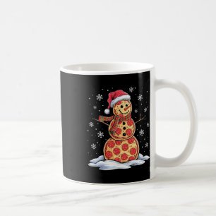 Pizza Snowman - Santa Hat - Kerstfeest Koffiemok