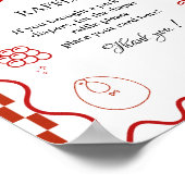 Pizza Special Deliv Diaper raffle baby shower sign Poster (Hoek)