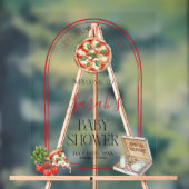 Pizza Special Delivery Baby Shower Welcome  Acryl Bord (Neutraal)