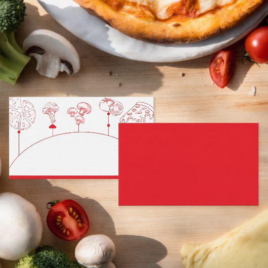 Pizza Speciale Bezorging Blank Plaatskaartje