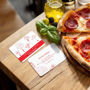 Pizza Speciale Bezorging Zakelijke Kaart Visitekaartje