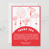 Pizza speciale levering Baby shower Bedankkaart (Voorkant)