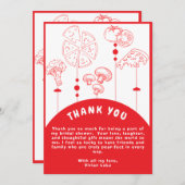 Pizza speciale levering Baby shower Bedankkaart (Voorkant / Achterkant)