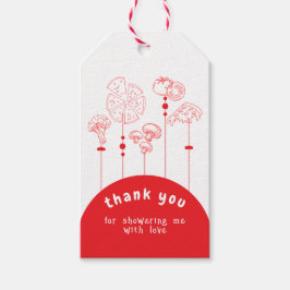 Pizza speciale levering Baby shower Cadeaulabel