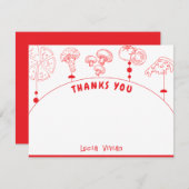 Pizza speciale levering Baby shower leeg Bedankkaart (Voorkant / Achterkant)