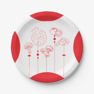 Pizza speciale levering Baby shower Papieren Bordje
