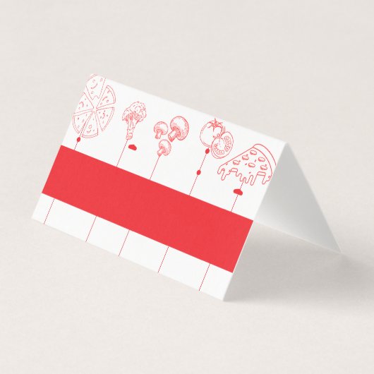 Pizza Speciale Levering Blanco Plaats Kaart (Voorkant)