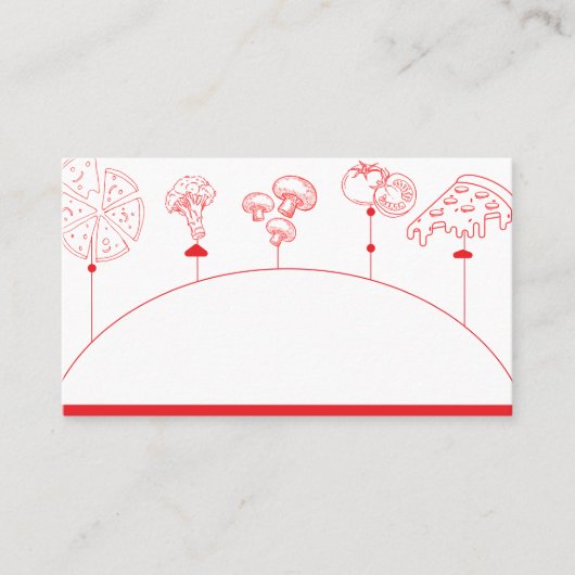 Pizza speciale levering blanco plaatskaartje (Voorkant)