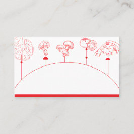 Pizza speciale levering blanco plaatskaartje