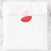 Pizza speciale levering Dank u Classic Ronde Sticker (Tas)