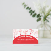 Pizza speciale levering Luier Raffle Baby shower Informatiekaartje (Staand voorkant)